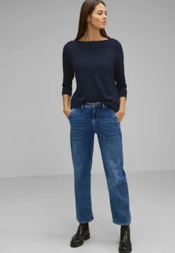 Street One Shirts*Shirt mit feiner Struktur deep blue