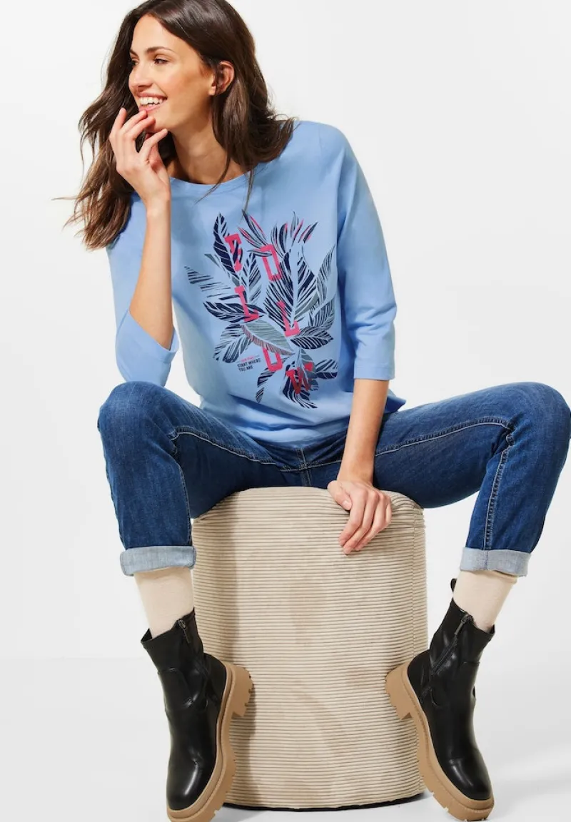 Cecil Shirts*Shirt mit Fotoprint tranquil blue