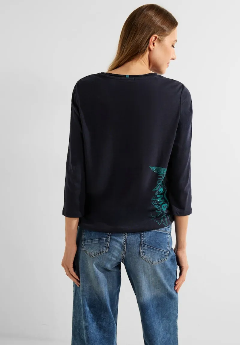 Cecil Shirts*Shirt mit Frontprints night sky blue