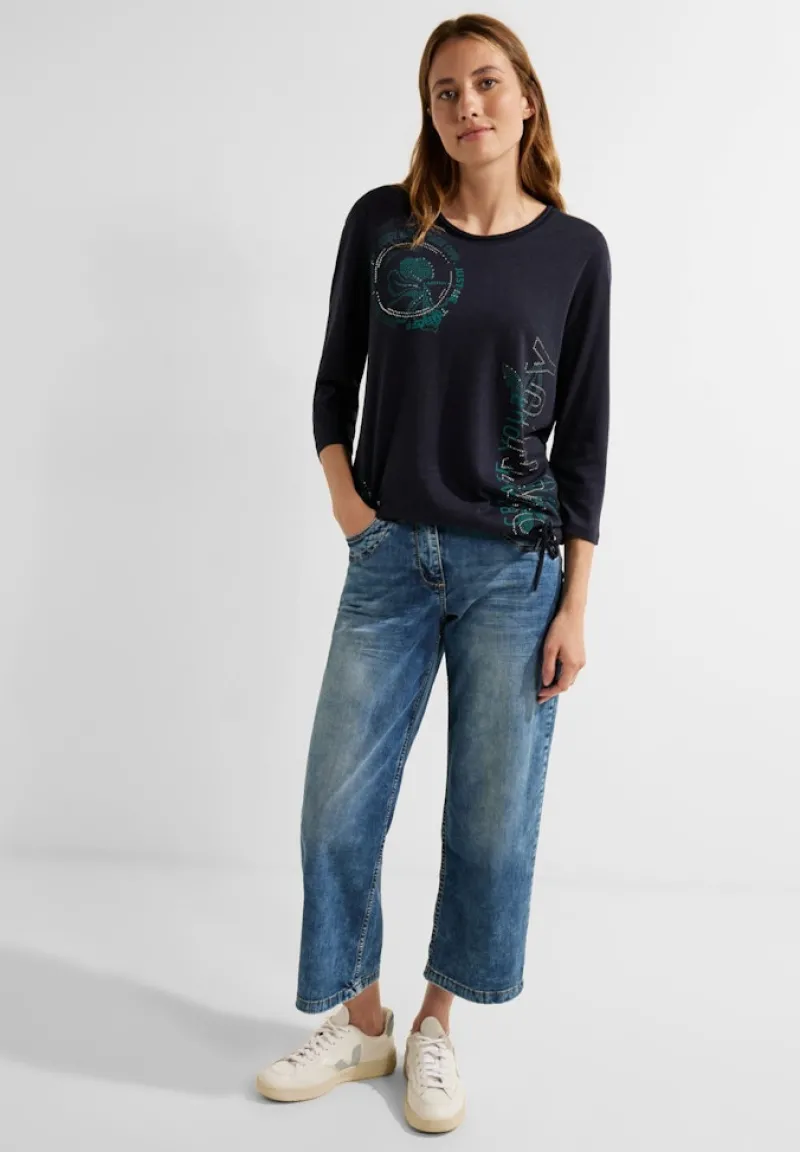 Cecil Shirts*Shirt mit Frontprints night sky blue