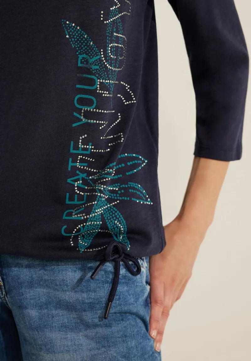 Cecil Shirts*Shirt mit Frontprints night sky blue