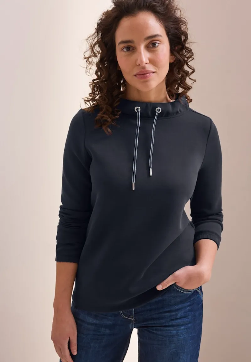 Cecil Pullover & Sweatshirts*Shirt mit Funnelneck universal blue