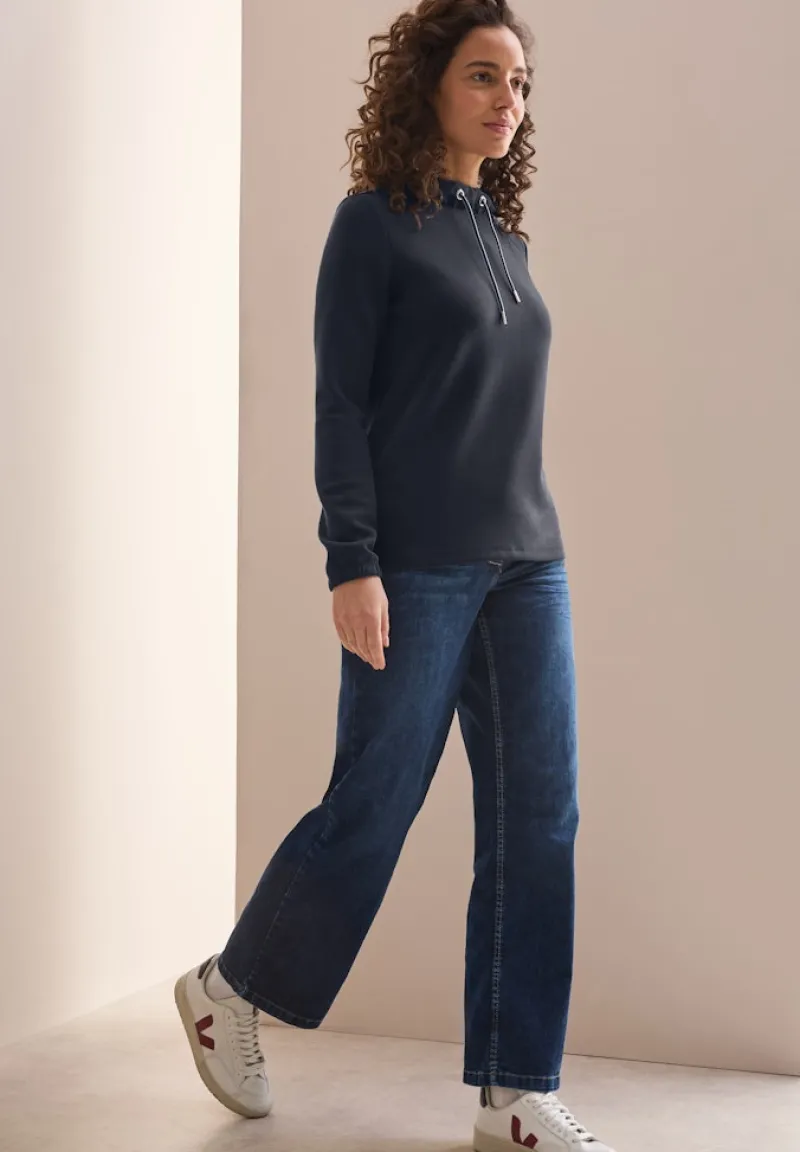 Cecil Pullover & Sweatshirts*Shirt mit Funnelneck universal blue