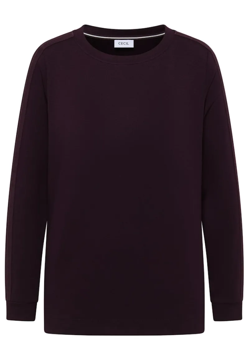 Cecil Shirts*Shirt mit Gallonstreifen eggplant red