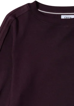 Cecil Shirts*Shirt mit Gallonstreifen eggplant red