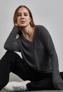 Street One Shirts*Shirt mit Glitzer-Details anthracite melange