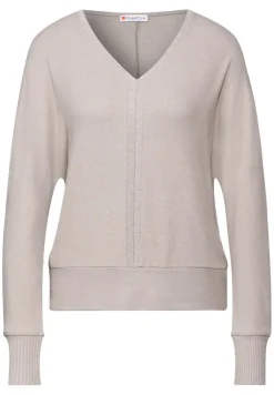 Street One Shirts*Shirt mit Glitzer-Details mocha beige mel.