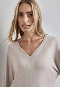 Street One Shirts*Shirt mit Glitzer-Details mocha beige mel.