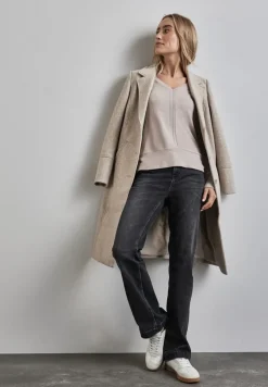 Street One Shirts*Shirt mit Glitzer-Details mocha beige mel.