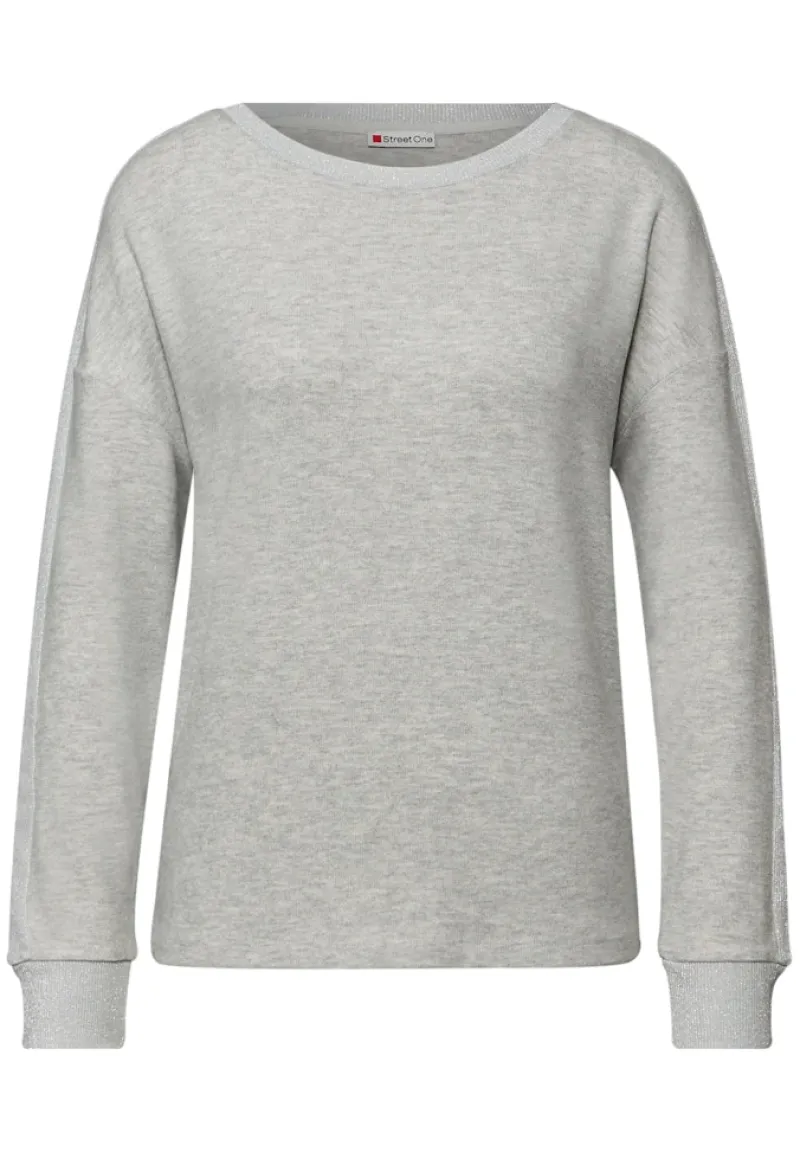 Street One Shirts*Shirt mit Glitzerdetails pelican grey mel.