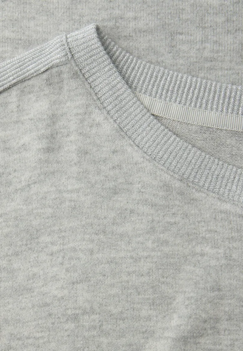 Street One Shirts*Shirt mit Glitzerdetails pelican grey mel.
