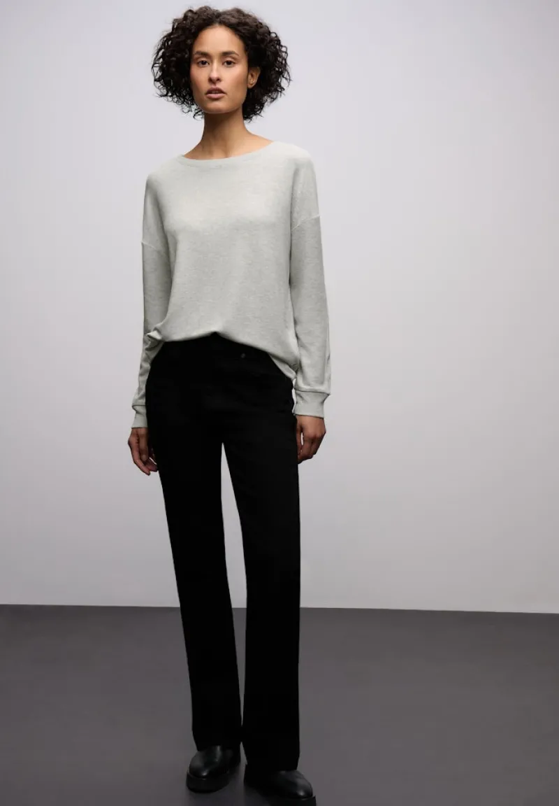 Street One Shirts*Shirt mit Glitzerdetails pelican grey mel.