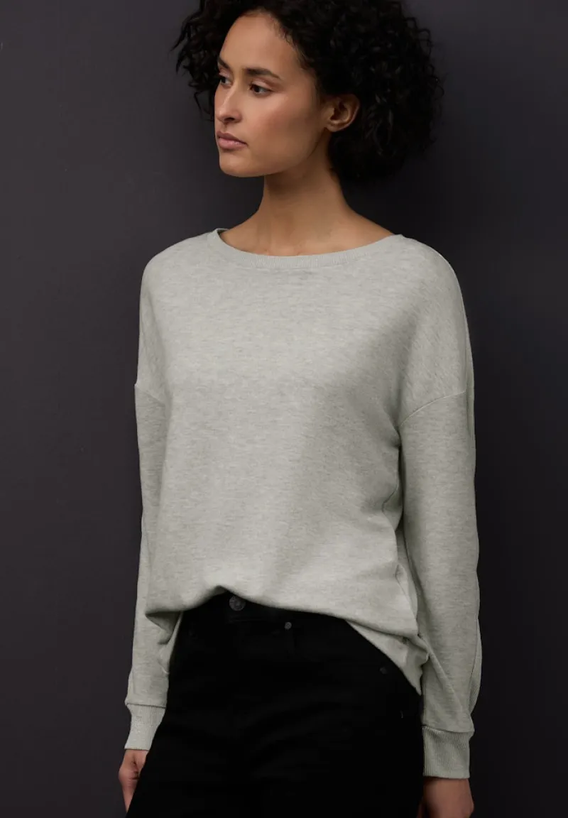 Street One Shirts*Shirt mit Glitzerdetails pelican grey mel.