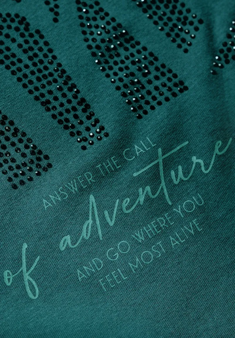 Cecil Shirts*Shirt mit Glitzer-Motiv petrol green