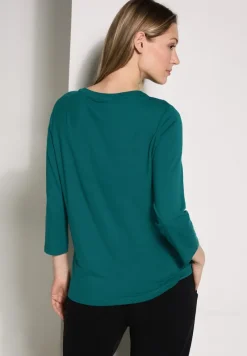 Cecil Shirts*Shirt mit Glitzer-Motiv petrol green