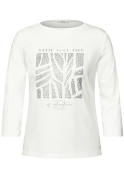 Cecil Shirts*Shirt mit Glitzer-Motiv vanilla white