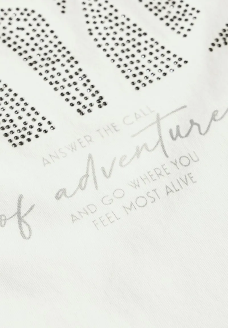 Cecil Shirts*Shirt mit Glitzer-Motiv vanilla white