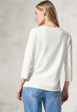Cecil Shirts*Shirt mit Glitzer-Motiv vanilla white