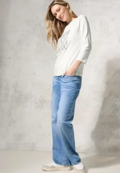 Cecil Shirts*Shirt mit Glitzer-Motiv vanilla white