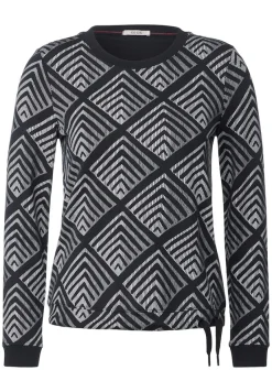 Cecil Shirts*Shirt mit Grafikprint Black