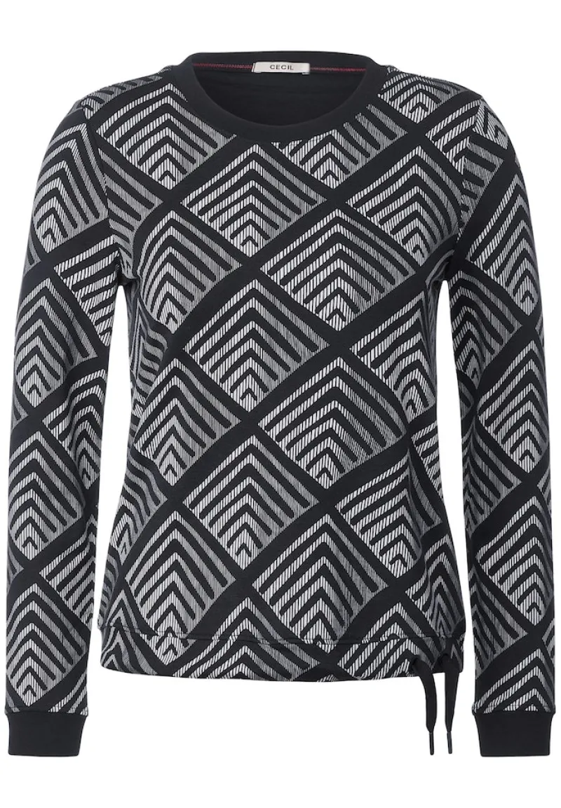 Cecil Shirts*Shirt mit Grafikprint Black