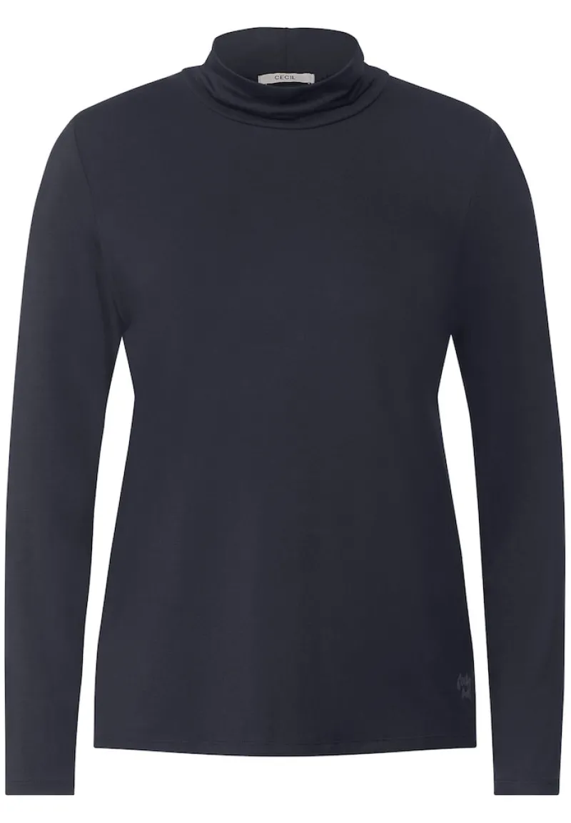 Cecil Shirts*Shirt mit hohem Kragen night sky blue