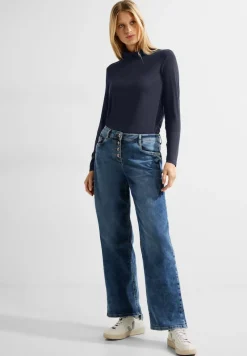 Cecil Shirts*Shirt mit hohem Kragen night sky blue