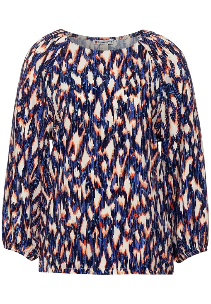 Street One Shirts*Shirt mit Ikat Print dark blue