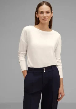 Street One Shirts*Shirt mit Knopfdetail lucid white