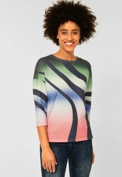 Street One Shirts*Shirt mit Multicolour Print novel green