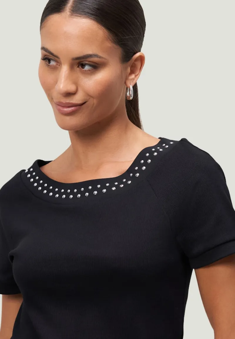 Zero Shirts*Shirt mit Nieten patch blacksilver