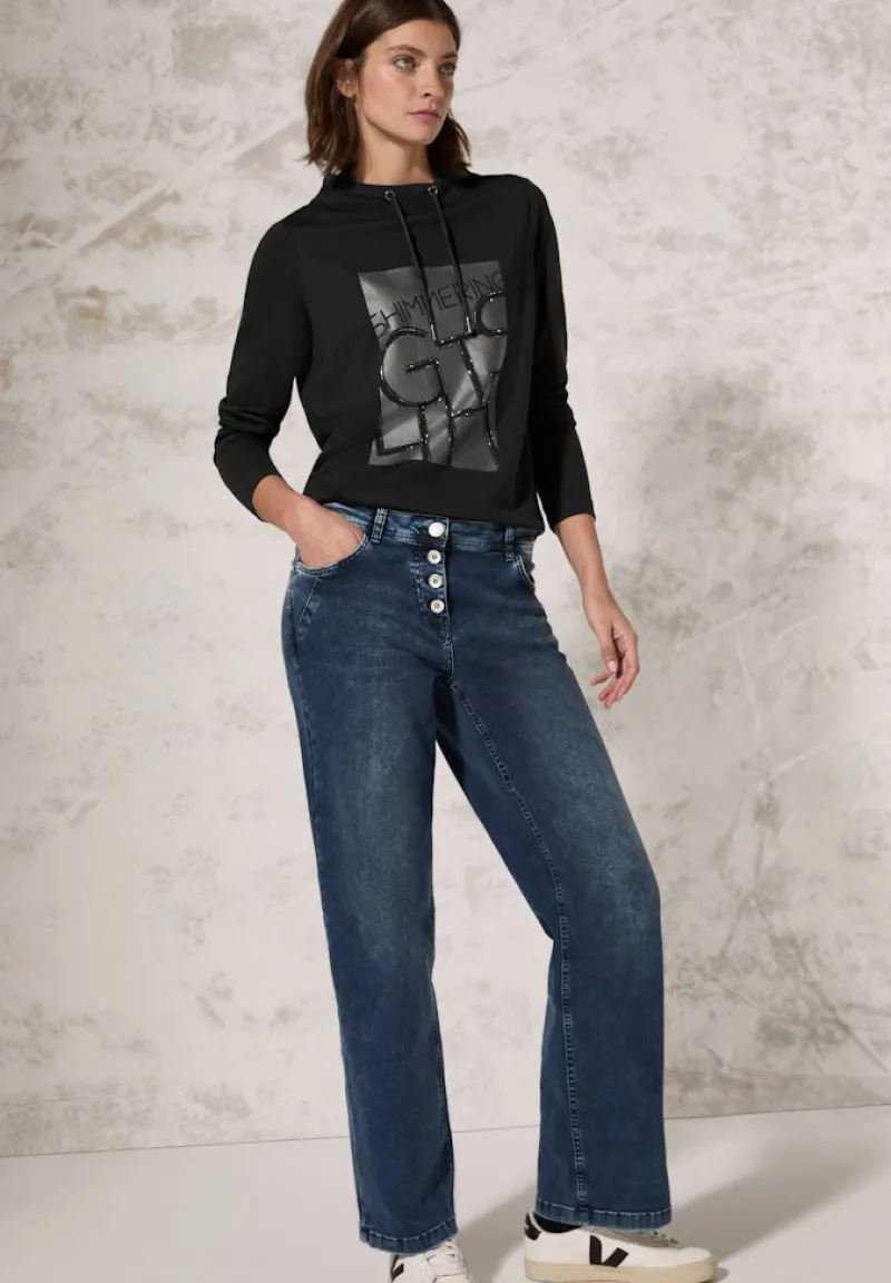 Cecil Shirts*Shirt mit Print Black