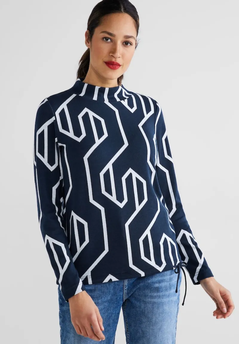 Street One Shirts*Shirt mit Print deep blue