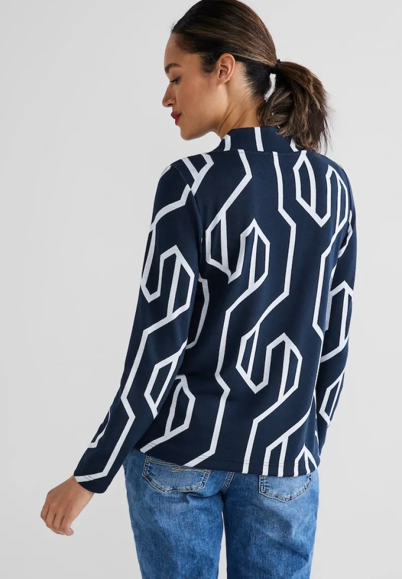 Street One Shirts*Shirt mit Print deep blue