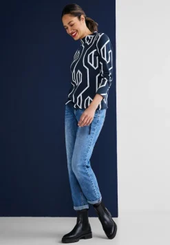 Street One Shirts*Shirt mit Print deep blue