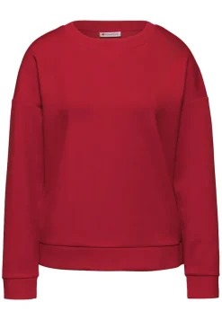 Street One Pullover & Sweatshirts*Shirt mit Ripp-Detail racing red mel.