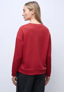 Street One Pullover & Sweatshirts*Shirt mit Ripp-Detail racing red mel.