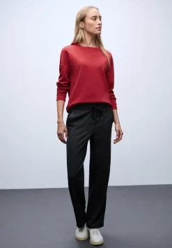 Street One Pullover & Sweatshirts*Shirt mit Ripp-Detail racing red mel.