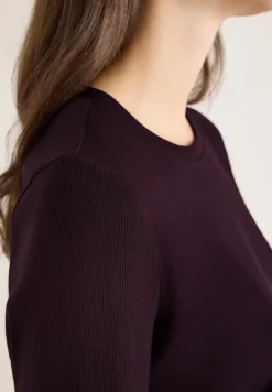 Cecil Shirts*Shirt mit Rippstruktur eggplant red