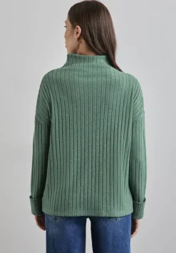 Street One Pullover & Sweatshirts*Shirt mit Rippstruktur sunlit green mel.