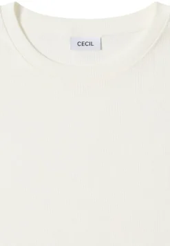 Cecil Shirts*Shirt mit Rippstruktur vanilla white