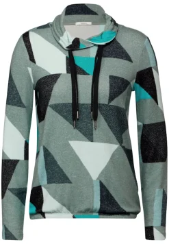 Cecil Shirts*Shirt mit Schalkragen glaced green melange