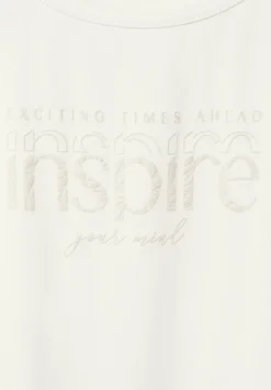 Street One Shirts*Shirt mit Schimmer-Wording lucid white