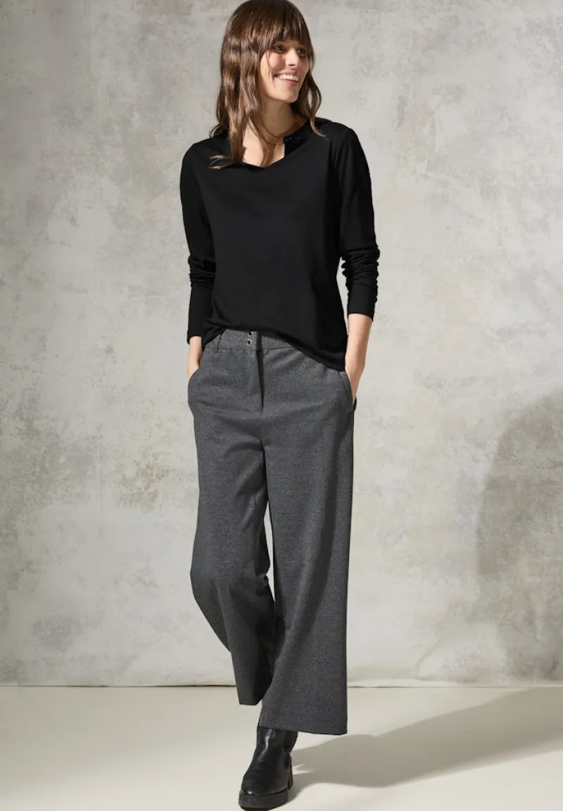 Cecil Shirts*Shirt mit Schmucksteinchen Black