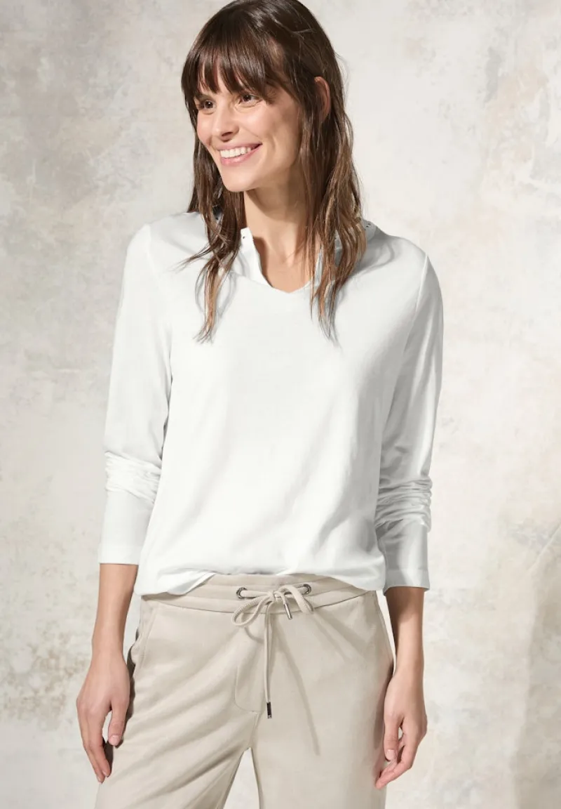 Cecil Shirts*Shirt mit Schmucksteinchen vanilla white