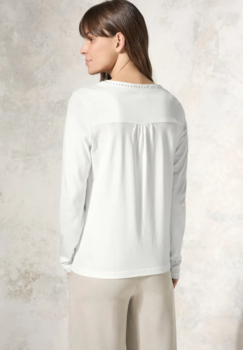 Cecil Shirts*Shirt mit Schmucksteinchen vanilla white