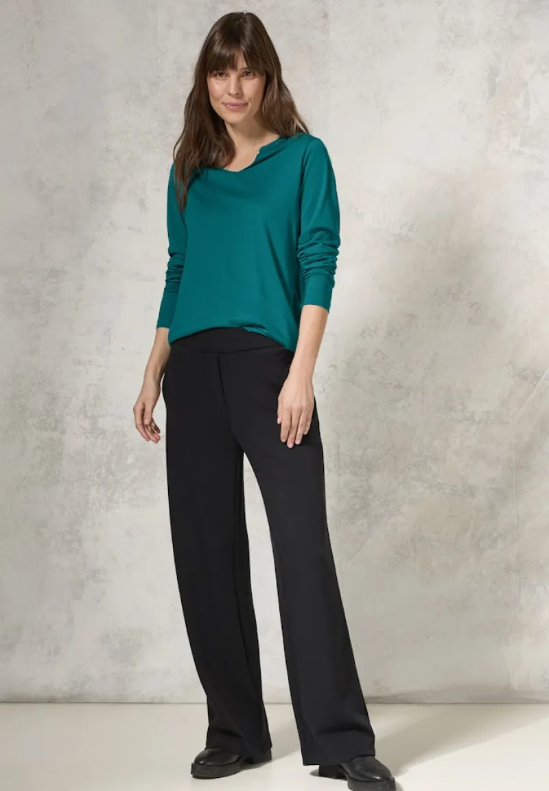 Cecil Shirts*Shirt mit Schmucksteinchen petrol green