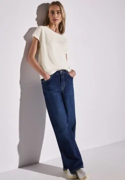 Street One Shirts*Shirt mit Spitzendetail off white