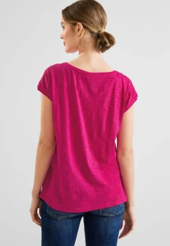 Street One Shirts*Shirt mit Spitzeneinsatz nu pink