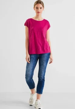 Street One Shirts*Shirt mit Spitzeneinsatz nu pink